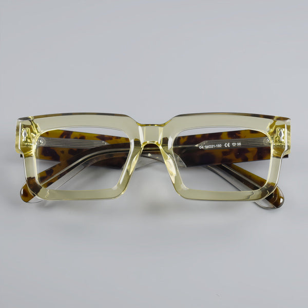 Monk Retro Rectangle Acetate Glasses Frame