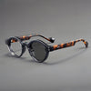 Vintage Retro Round Acetate Anti-Blue Light Photochromic Reading Glasses - LHBS2501