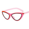 New cat's eye frame shaving sunglasses ins cross-border leopard flat mirror fashion modern glasses