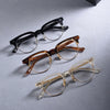 Acetate Semi-Rimless Oval Glasses Frames 015