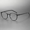 Titanium Vintage Oval Eyeglasses Frames 9737