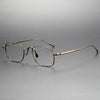 Retro Titanium Square Glasses Frame KJ45