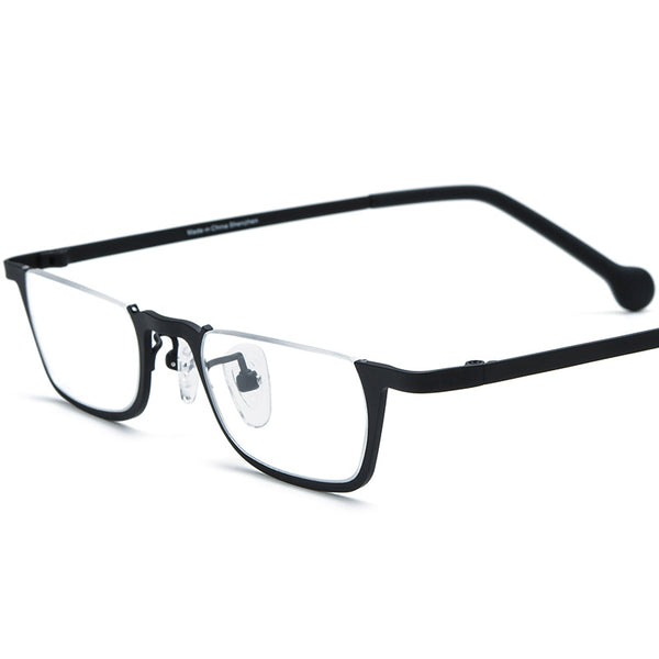 Pure Titanium Square Half Rim Eyeglasses Frame - CM185851
