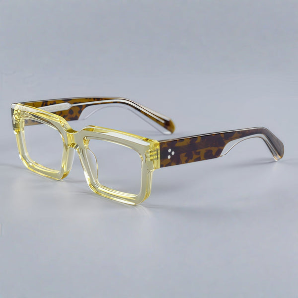 Monk Retro Rectangle Acetate Glasses Frame