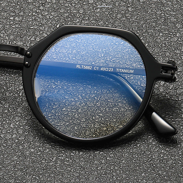 Titanium Geometric Glasses Frame SC8190