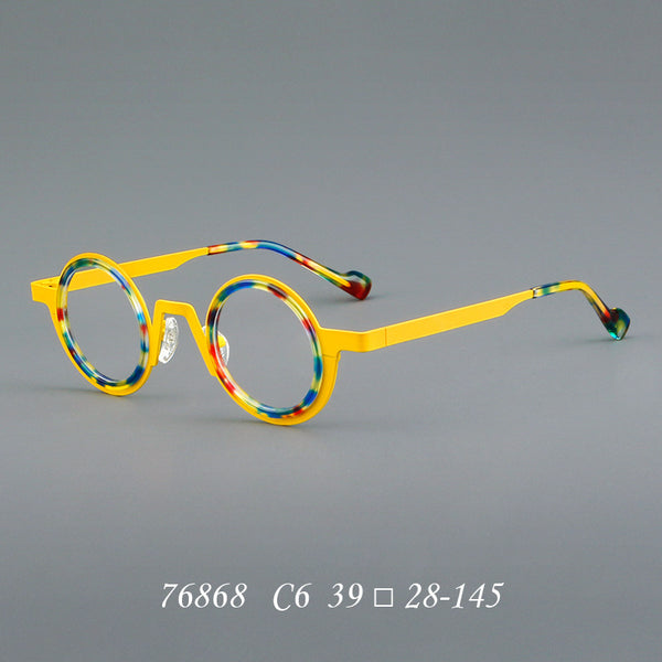 Jago Titanium Acetate Round Glasses Frame