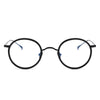 Titanium Vintage Round Eyeglasses Frames kmn139