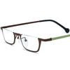 Pure Titanium Square Half Rim Eyeglasses Frame - CM185851