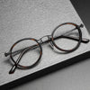 Titanium Vintage Round Eyeglasses Frames XFS9638