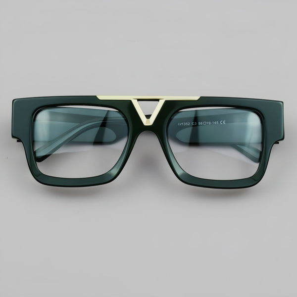 Cho Double-bridge Retro Acetate Aviator Glasses Frame