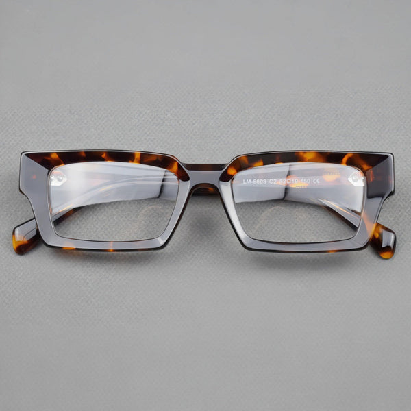 Piller Retro Rectangle Acetate Glasses Frame