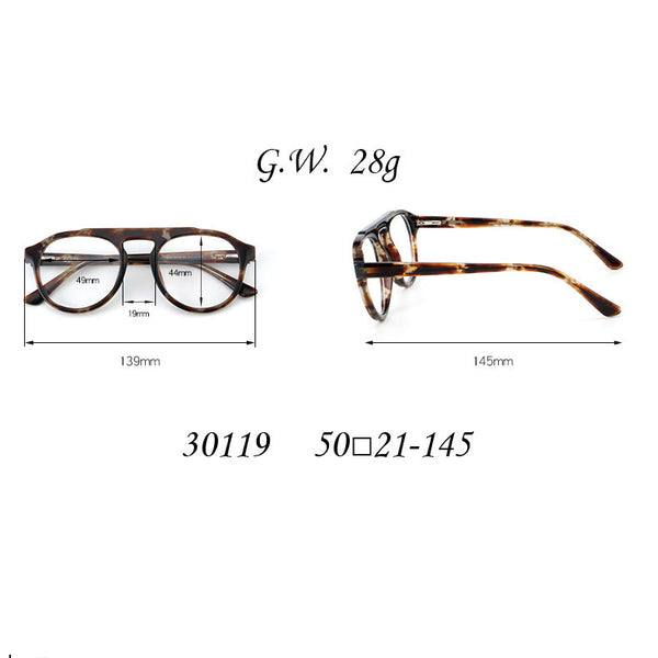 Hod Retro Aviator Acetate Glasses Frame