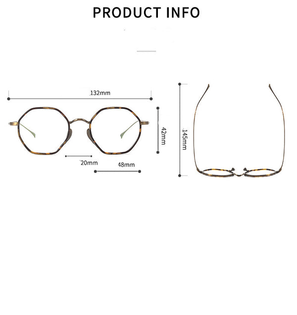 Daly Titanium Vintage Eyeglasses Frame With Sunglasses Clips