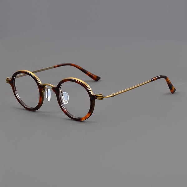 Harlow Pure Titanium Acetate Vintage Round Glasses Frames