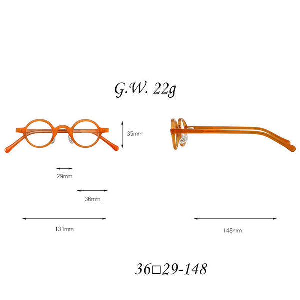 Alon Vintage Round Glasses Frame
