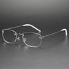 Retro Titanium Rectangle Glasses Frame 297