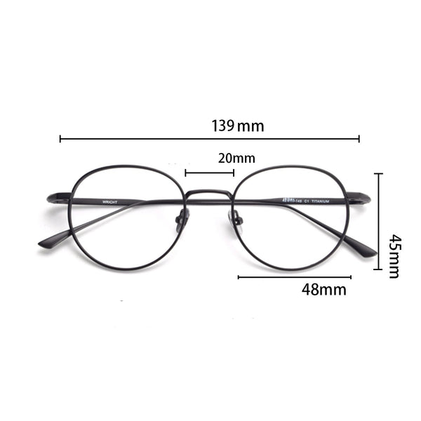 Titanium Round Glasses Frame 8193