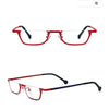 Pure Titanium Square Half Rim Eyeglasses Frame - CM185851