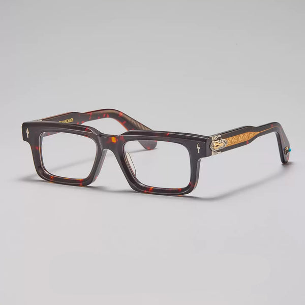Velora Turquoise Acetate Square Luxury Eyeglasses Handmade Designer Frame