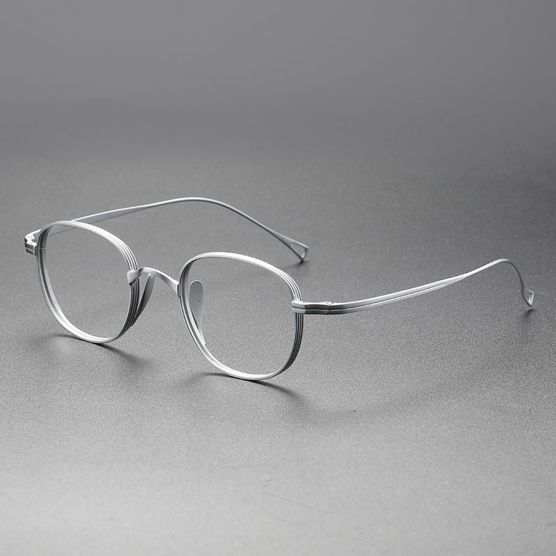 Titanium Vintage Oval Eyeglasses Frames ST8016 – Charmoo