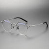 Titanium Semi-Rimless Oval Glasses Frames S-185T