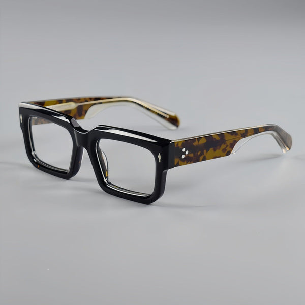 Monk Retro Rectangle Acetate Glasses Frame