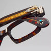 Velora Turquoise Acetate Square Luxury Eyeglasses Handmade Designer Frame