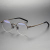 Titanium Semi-Rimless Oval Glasses Frames S-185T