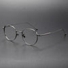 Titanium Vintage Round Eyeglasses Frames chord-C