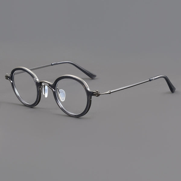 Harlow Pure Titanium Acetate Vintage Round Glasses Frames