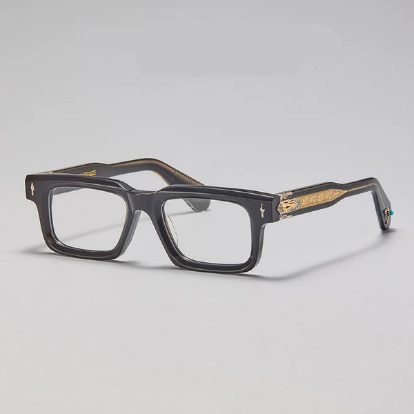 Velora Turquoise Acetate Square Luxury Eyeglasses Handmade Designer Frame