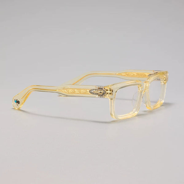 Velora Turquoise Acetate Square Luxury Eyeglasses Handmade Designer Frame