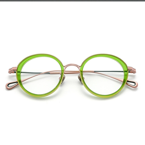 Iryna Retro Round Titanium Eyeglasses Frame