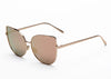 Cat Eye Sunglasses Women Vintage Fashion Metal Frame Clear Lens Sun Glasses Unique Flat Ladies Eyewear UV400 R058