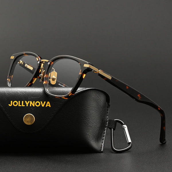 Kropp Retro Rectangle Acetate Eyeglasses Frame