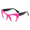 Fashion Retro Half frame Cat eye Women Glasses Frame Can Be Equipped with Myopia Prescription Lens Men Glasses Frame