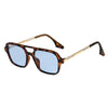 Retro Double Bridges WomenFashion Pink Gradient Eyewear Trending Hollow Leopard Blue Sun Glasses Men Shades