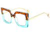 Flower Square Glasses Frames For WomenTrends Luxurious Design Clear Lens Oversize Eyeglasses Fashion Styles