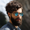 Retro Round Metal HD Polarized Steampunk Sunglasses