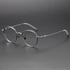 Titanium Vintage Oval Eyeglasses Frames EP