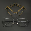 Phu Vintage Rectangle Titanium Foldable Eyeglasses Frame