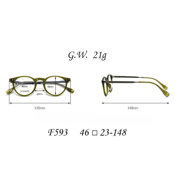 Eddy Acetate Titanium Glasses Frame