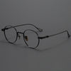 Titanium Vintage Round Eyeglasses FramesBK-GP401