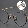 Titanium Vintage Oval Eyeglasses Frames 164