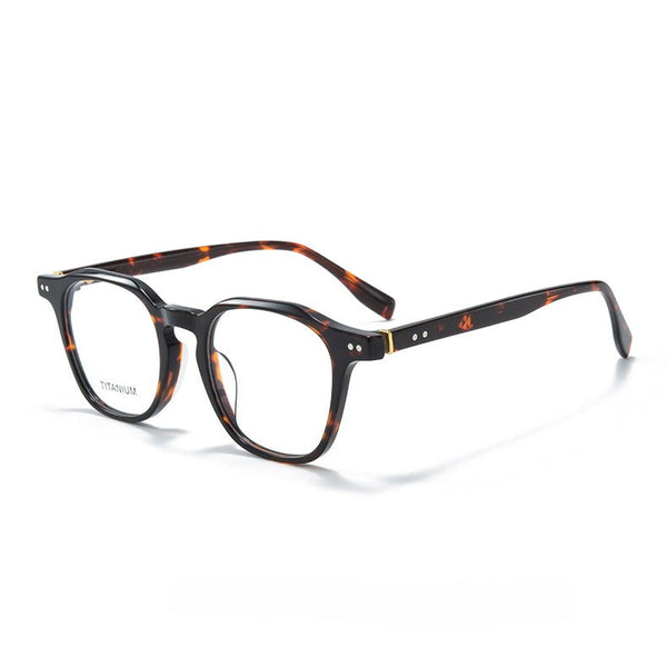 Milon Vintage Square Acetate Eyeglasses Frame