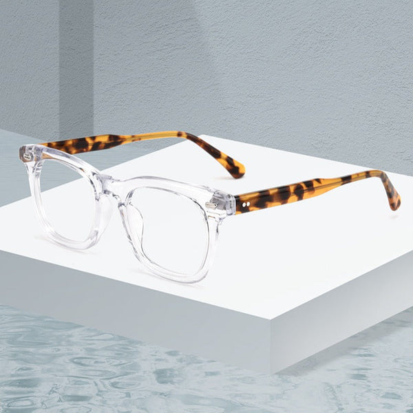 Cesar Retro Rectangle Acetate Glasses Frame