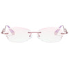 WOMEN'S RIMLESS CUT RIM DIAMOND ANTI BLUE LIGHT GLASSES