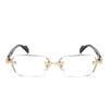 STYLISH METAL EDGELESS FRAMELESS ANTI-BLUE LIGHT READING GLASSES