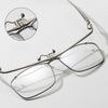 Titanium Vintage Square Flip Cover Eyeglasses Frames 11488