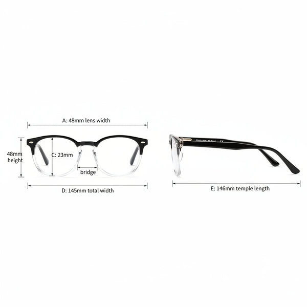 Kael Vintage Square TR90 Eyeglasses Frame